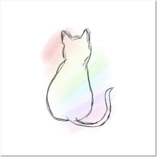 Little Rainbow Cat Posters and Art